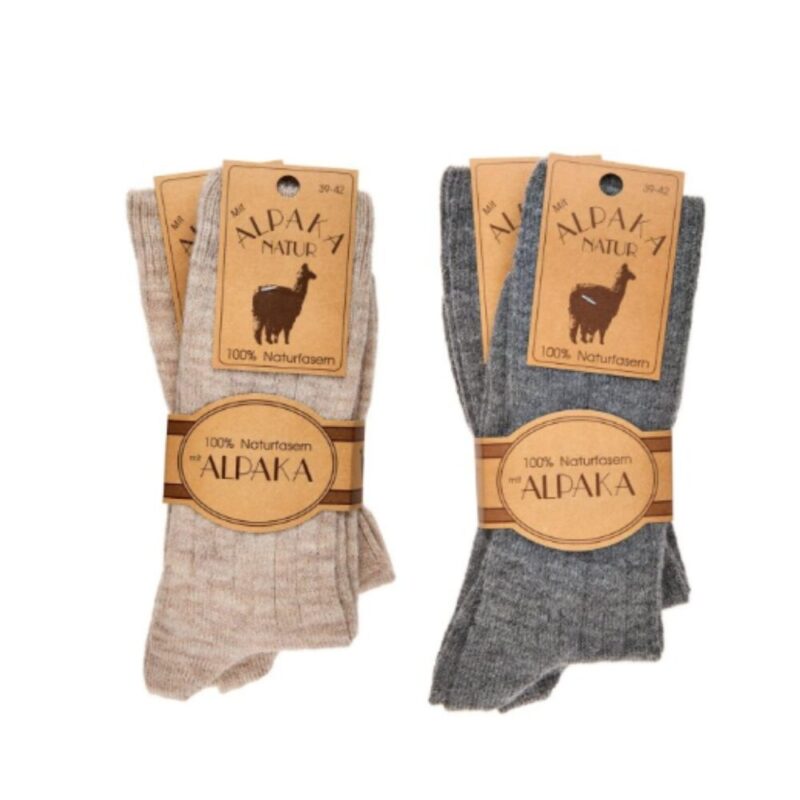 feiner Wollsocken mit Alpaka im 2er Pack